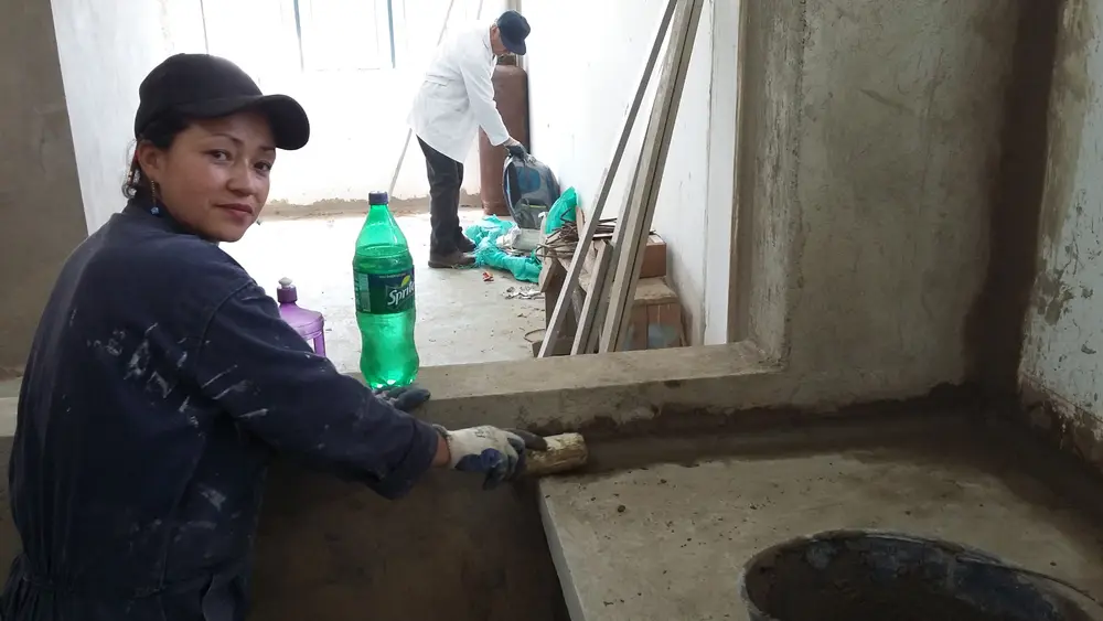 Reparación de concreto en obra